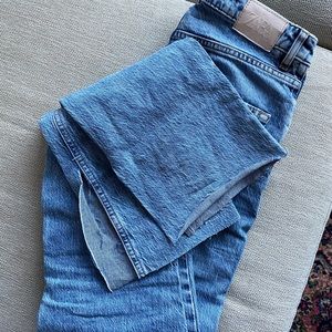 Zara split hem jeans